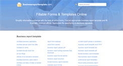 Desktop Screenshot of businessreporttemplate.com