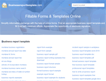 Tablet Screenshot of businessreporttemplate.com